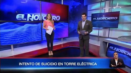 Hombre amenzó con suicidarse desde una torre eléctrica