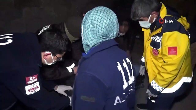 280 promil alkollü adam buzda kayıp beton zemine düşerek ağır yaralandı