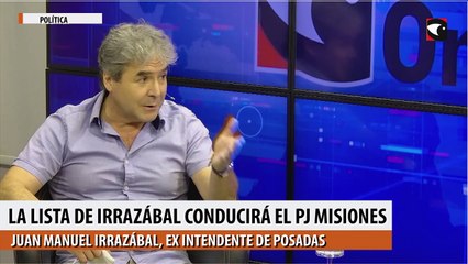 La lista de Irrazábal conducirá el PJ Misiones