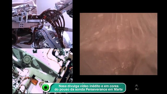 Nasa divulga vídeo inédito e em cores do pouso da sonda Perseverance em Marte