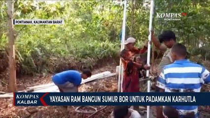 Antisipasi Karhutla, Yayasan Rumah Amal Muwahiddin Bangun Sumur Bor di Parit Demang