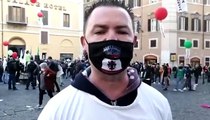 Roma - protesta ristoratori  intervista Antonio Sabatino coordinatore TNI Toscana