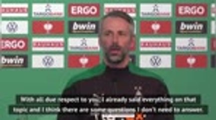 Rattled Rose warns 'there is nothing to say' on his future with Gladbach