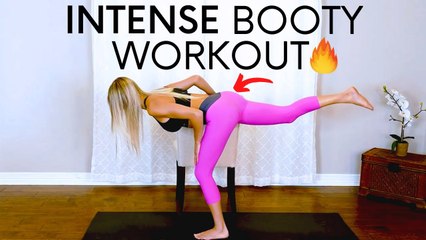Intense  Booty Butt Lift Chair Workout at Home with Ambree