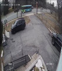 Out of Control Car Misses Lucky Pedestrian by a Hair