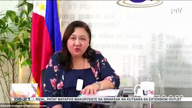 Department of Labor and Employment, pinawi ang pangamba ng ilang OFWs hinggil sa requirement ng ilang bansa na pagpapabakuna vs. COVID-19; DOLE, humiling ng 600-K doses ng COVID-19 vaccine kapalit ng exemption sa deployment cap ng nurses