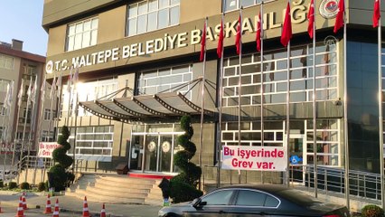 İSTANBUL - Maltepe Belediyesinde işçiler greve başladı (2)