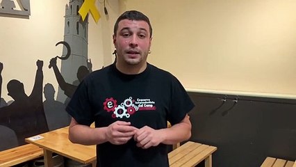 Edgar Fernández, portaveu del secretariat nacional de la CUP, abans de ser detingut