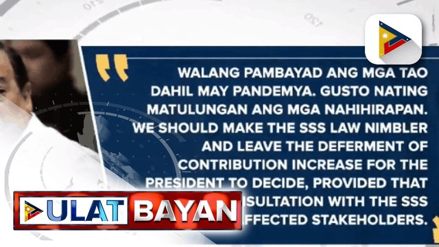 Panukalang pagbibigay ng otoridad kay Pres. #Duterte para ipagpaliban ang SSS contribution hike, lusot na sa ikatlo at huling pagbasa sa Senado