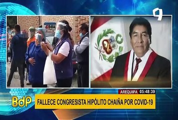 Hipólito Chaiña: decenas despiden a congresista fallecido por la covid-19