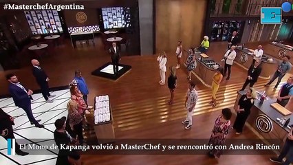 El Mono de Kapanga volvió a MasterChef y se reencontró con Andrea Rincón