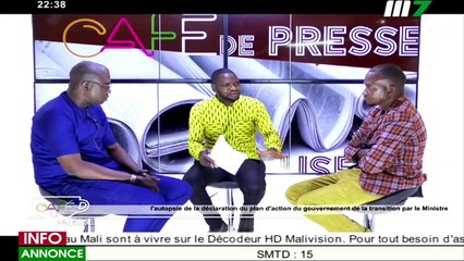 CAFÉ DE PRESSE DU 22 FÉVRIER 2021