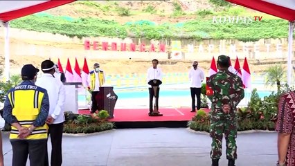 [FULL] Pidato Presiden Jokowi Saat Meresmikan Bendungan Napun Gete
