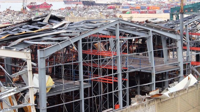 Lübnanlı sanatçılar, Beyrut Limanı'ndaki patlama alanının maketini yaptı