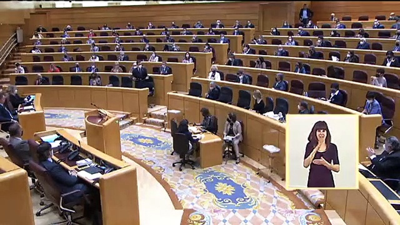 Pedro Sánchez contesta a Maroto en la sesión de control al Gobierno en el Senado