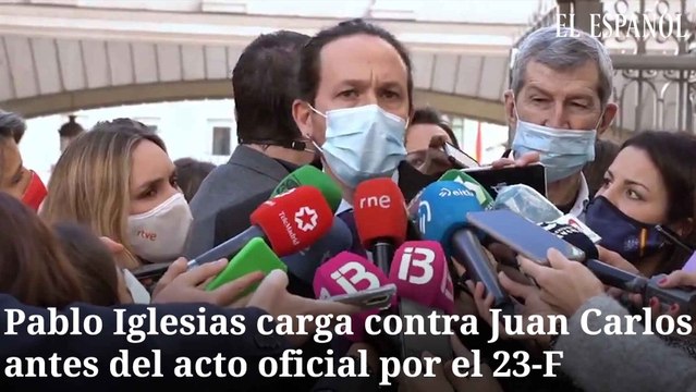 Pablo Iglesias carga contra Juan Carlos antes del acto oficial por el 23-F