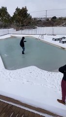 Moonwalk on Frozen Pool Fail