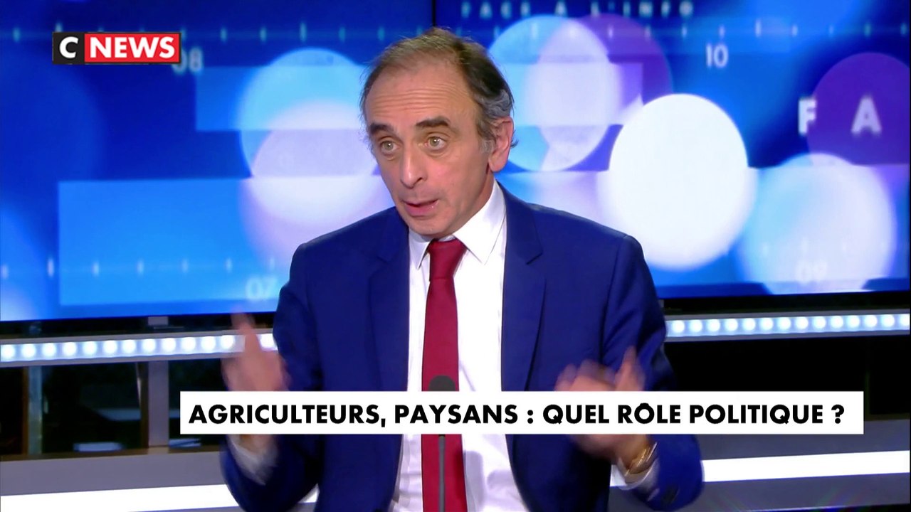 Éric Zemmour : «Les agriculteurs ont beaucoup d’ennemis»