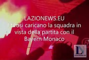 Lazio, i tifosi caricano la squadra in vista della partita con il Bayern Monaco