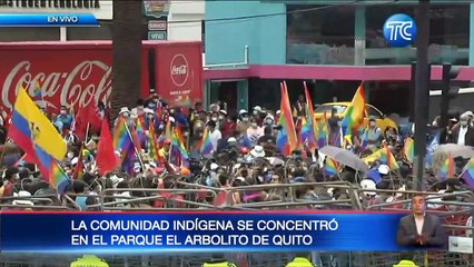 Movilización indígena "por la transparencia en Democracia" llegó hasta el CNE