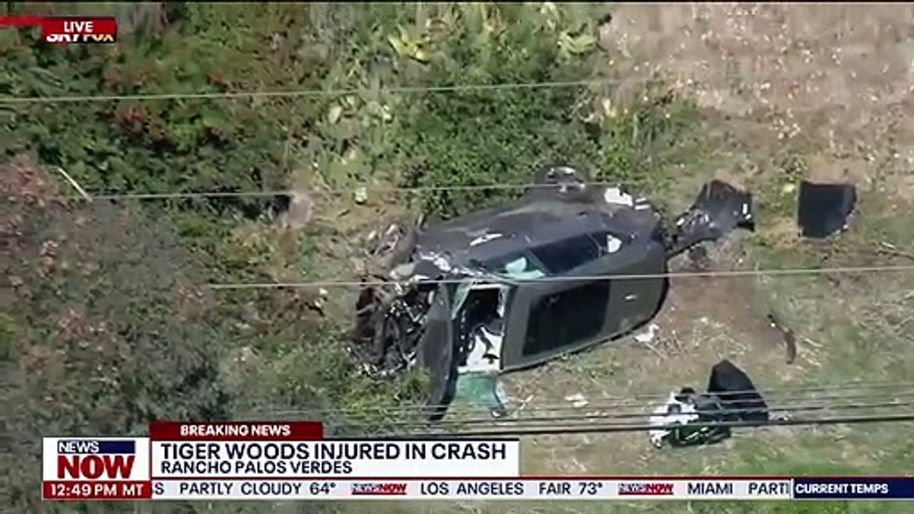 Le golfeur Tiger Woods victime d'un grave accident de la route