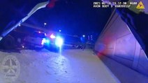 Police cruiser hit twice in a row on icy Texas highway
