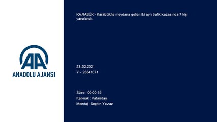 KARABÜK - İki ayrı trafik kazasında 7 kişi yaralandı