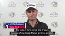 Justin Thomas 'sick to his stomach' over Tiger Woods crash