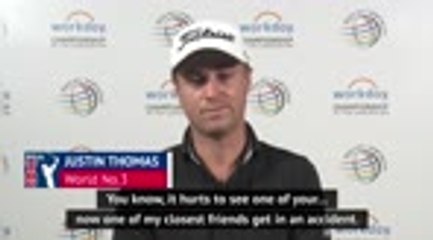 Justin Thomas 'sick to his stomach' over Tiger Woods crash