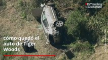 Así quedó el vehículo de Tiger Woods tras su aparatoso accidente