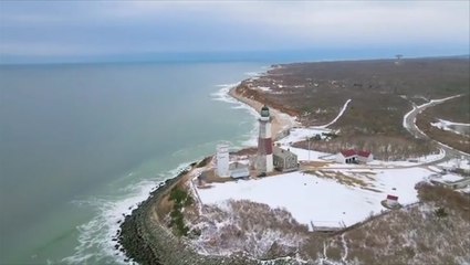 Soaring over Long Island on a sunny winter day