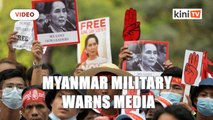 Myanmar military threatens media using word 'coup'