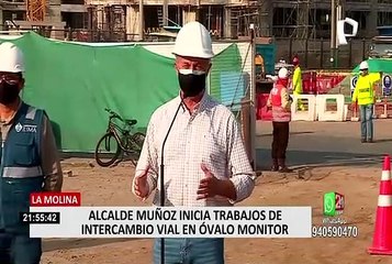 Muñoz supervisó el inicio de las obras de intercambio vial en Óvalo Monitor