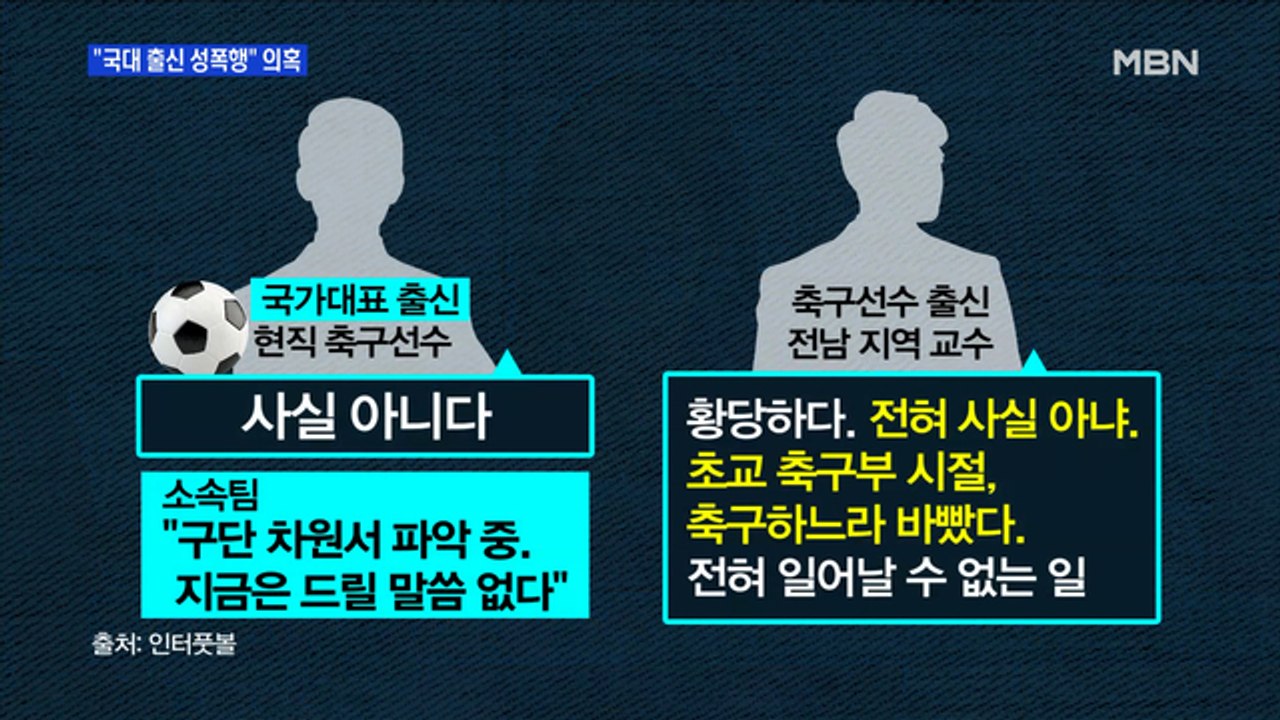 [MBN 프레스룸] "국대 출신 성폭행" 의혹