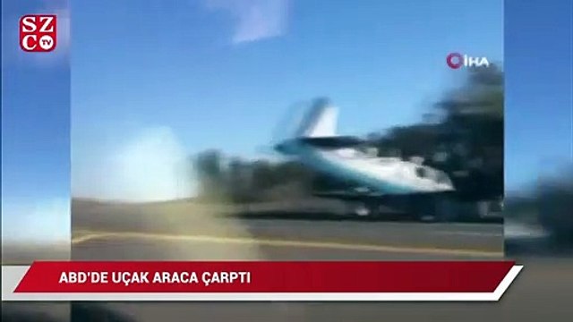 ABD’de küçük uçak araca çarptı