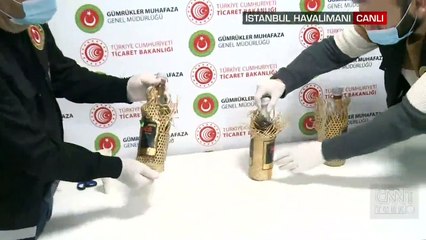 İstanbul Havalimanı'nda içki şişelerinde sıvı kokain ele geçirildi