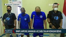 BNNP Lampung Gagalkan Penyelundupan 4 Kg Sabu yang Dikemas dalam Karung Beras