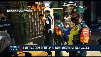 Langgar PKM, Petugas Bubarkan Kerumunan Warga