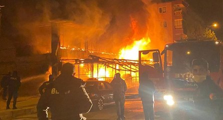 Ankara’da markette çıkan yangın korkuttu