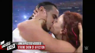 Top 10 unexpected hot kisses in wwe