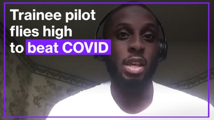 The trainee pilot flying high to beat COVID