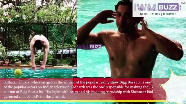 Sometimes you just gotta chill Sidharth Shukla dives shirtless in the swimming pool fans feel the
