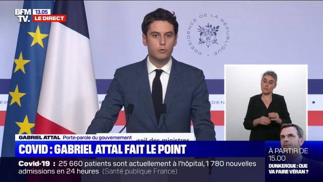 Gabriel Attal: 'Le nombre de contaminations et le taux d'incidence repartent la hausse