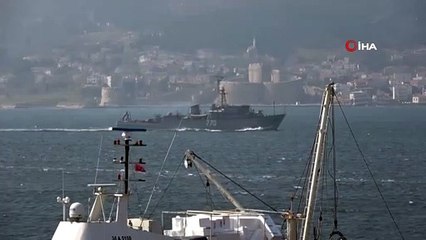Rus Savaş Gemisi ‘Valentin Pikul’ Çanakkale Boğazı’nda