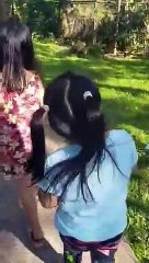 a jogging with my niece