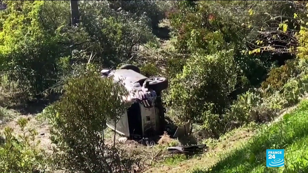La star du golf Tiger Woods hospitalisé après un accident de la route