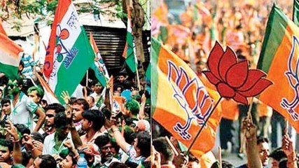 TMC, BJP workers clash during Suvendu Adhikari's roadshow in Kolkata