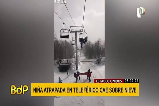 EEUU: niña cae de teleférico durante rescate