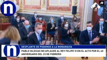 Nuevos desplantes de Podemos a Felipe VI