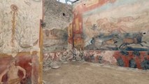 Pompeya restaura un gran fresco con motivos egipcios